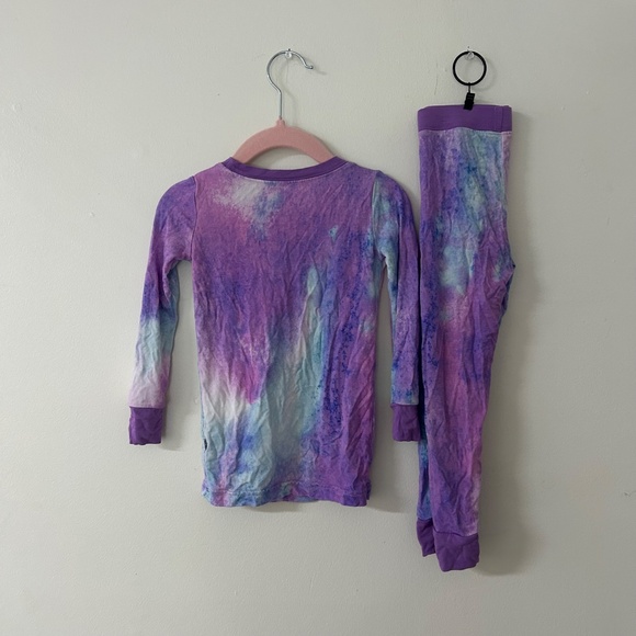 Little Sleepies Watercolor Purple & Blue Tie Dye 2 Piece Set Pajamas - Picture 2 of 3